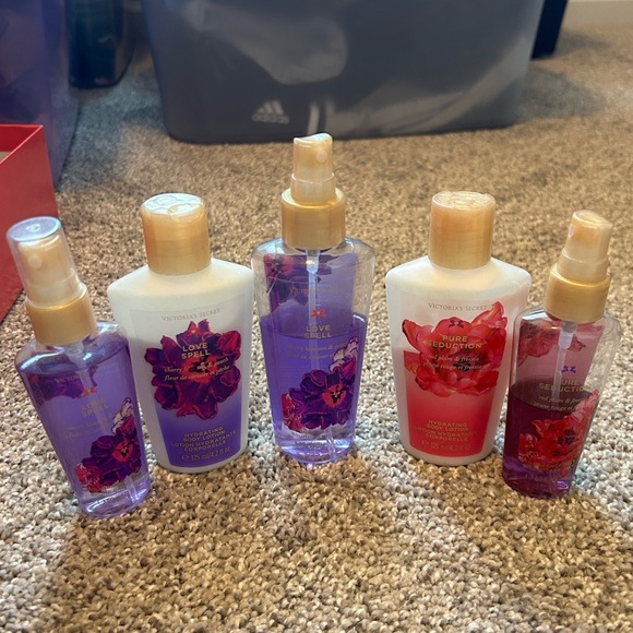 Victoria's Secret Love Spell and pure seduction Fragrance Mist and Lotion Set - Picture 2 of 2